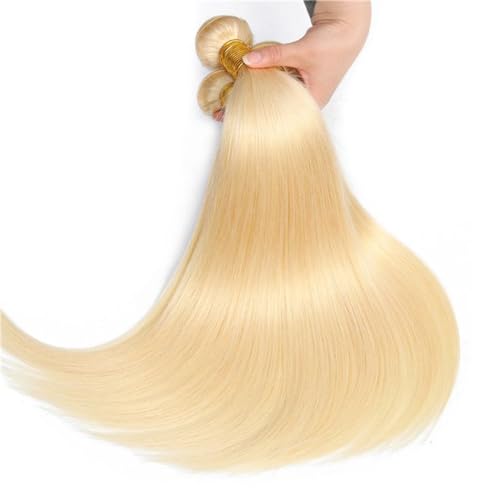 613 Blonde 3 Bundles Human Hair Straight 613 Human Hair 20 20 20 inch Double Weft 613 Blonde 100% 12A Unprocessed Virgin Human Hair Bundles 11oz/Pak