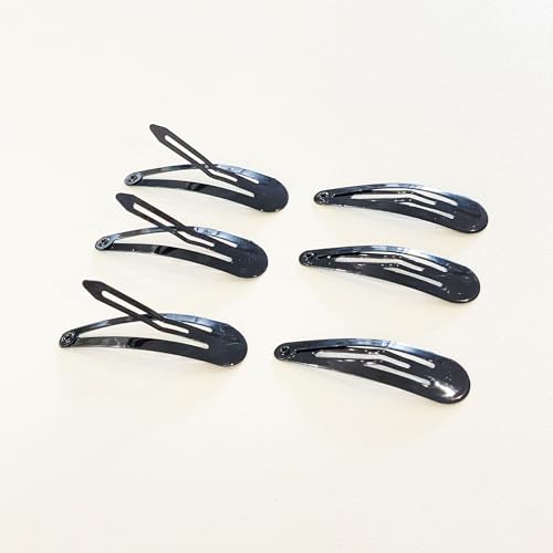 120PCS Black snap hair clips,2 inch hair barrettes for toddler girls,no-slip metal snap hair clips for women¡£