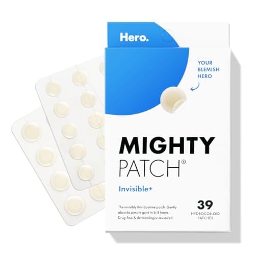Mighty Patch¢â Invisible+ Patch - Daytime Hydrocolloid Acne Pimple Patches for Covering Zits and Blemishes, Ultra Thin Spot Stickers for Face and Skin (24 Medium and 15 Small Patches)
