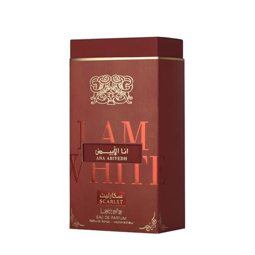 Lattafa Ana Abiyedh Scarlet ? Fruity, Floral, Spicy, Sweet ? Eau de Parfum Spray Long-Lasting Fragrance for Unisex, 2.0 Ounce / 60 ml