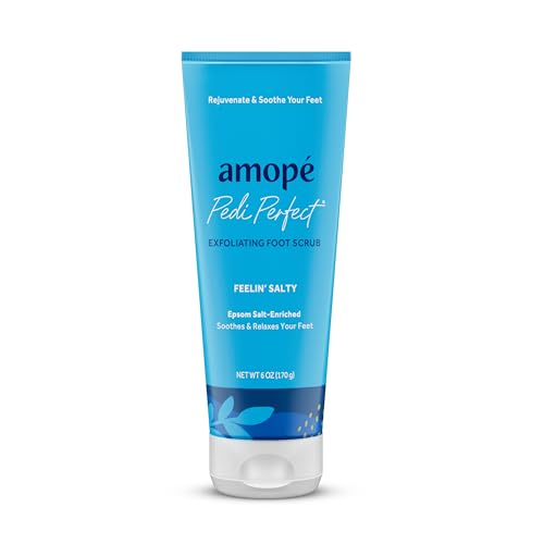 Amop? Rejuvenating Kit - Contains Exfoliating Sugar Foot Scrubs with Epsom Salt, Coffee and a Nourishing Blend of Moisturizers to Rejuvenate, Smooth, Soothe & Relax your Feet, with Foot & Leg Scrubber