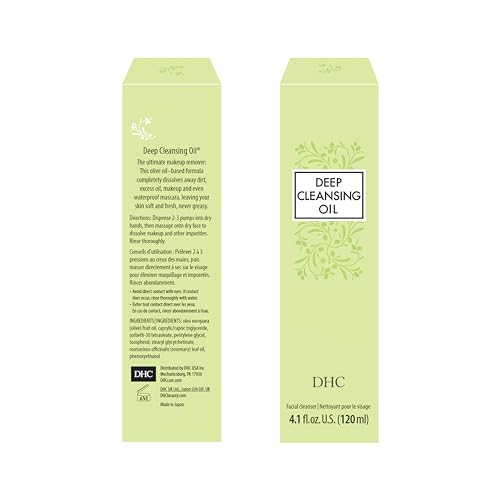 DHC Deep Cleansing Oil 4.1 Fl Oz. and Face Wash Powder 1.7 oz. Net wt.