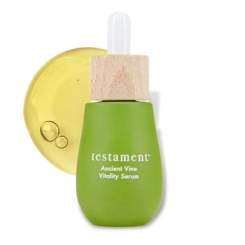 Testament Ancient Vine Vitality Face Oil Serum Vitamin C Natural Skincare with Anti-Aging Benefits. Inspired by the Mediterranean diet, clean beauty provides deep hydration to your skin-1oz