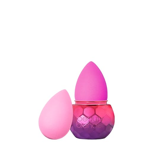 Beautyblender¢ç | DiscGlow Inferno, 5-Piece Set ? 2 Makeup Sponges, Sponge & Brush Cleanser, Cleansing Silicone Scrub Mat, Sponge Stand, Professional Application, Vegan & Cruelty Free, Made in the USA