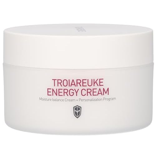 TROIAREUKE Energy Cream, Moisturizing Facial Night Cream with Bifida, Galactomyces, and Peptides For Dry, Dehydrated, and Combination Skin, Korean Skin Care
