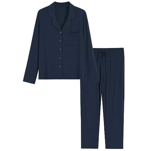 Latuza Women's Petite Pajamas Set Petite Length Shirt Pants