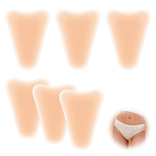 6Pcs Seamless Crotch Smoothing Pad for Leggings Swimsuits, Privacy Protection Insert Reusable Front Modesty Cover for Women
