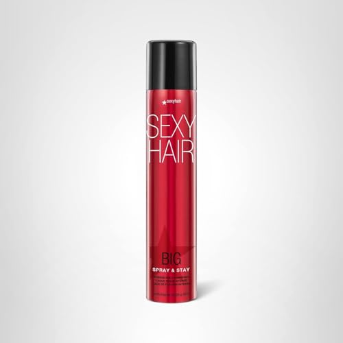 SexyHair Big Spray & Stay Intense Hold Hairspray, 9 Oz | Extreme Hold and Shine | Up to 72 Hour Humidity Resistance | All Hair Types