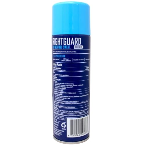 Right Guard, For Men Who Sweat, Antiperspirant Deodorant Aerosol Unscented - 6 oz, Pack of 3