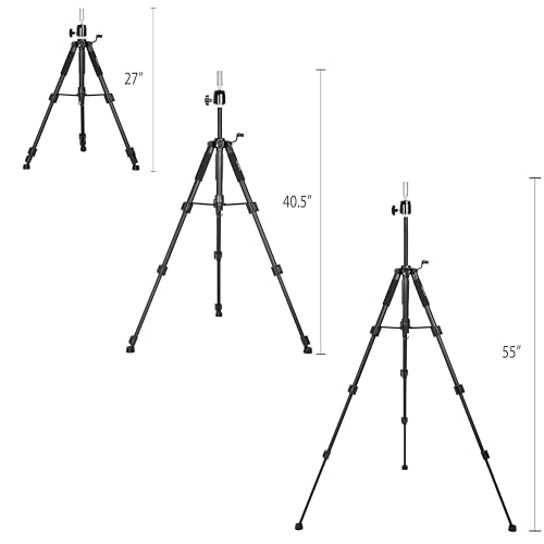 GEXWORLDWIDE 55" Mannequin Tripod Stand Canvas Block Training Doll Manikin Head Wig Stand for Cosmetology Hairdressing (Black)
