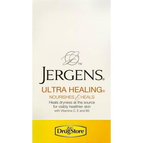 Jergens Ultra Healing Dry Skin Moisturizer, Travel Size Body and Hand Lotion, for Extra Dry Skin, Use After Washing Hands, HYDRALUCENCE blend, Vitamins C, E, B5, 1 Fl Oz (Pack of 2)
