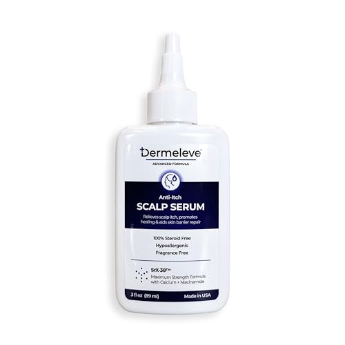 Dermeleve Scalp Serum for Neuropathic Itch, Sebborheic Dermatitis & Scalp Psoriasis | Dry Itchy Leave In Scalp Treatment | Quick Absorbing, Moisturizing & Non-Greasy (1 Pack)