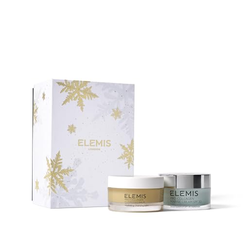 ELEMIS Pro-Collagen North Stars | Cleansing Balm & Marine Cream SPF 30 | Anti-Aging Skincare Duo, Hydrating Face Cleanser & Moisturizer Luxury Gift Set
