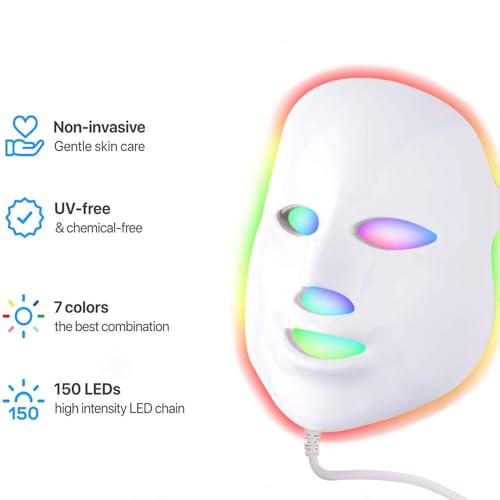 Angel Kiss Light Beauty Mask - Led Face Mask Light Therapy - Red Light Therapy Mask for Face - LED Facial Skin Care Mask