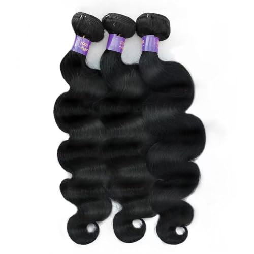 Body Wave Bundles Human Hair 28 30 32 Inch 12A Grade 100% Unprocessed Brazilian Virgin 3 Bundles Human Hair Natural Black
