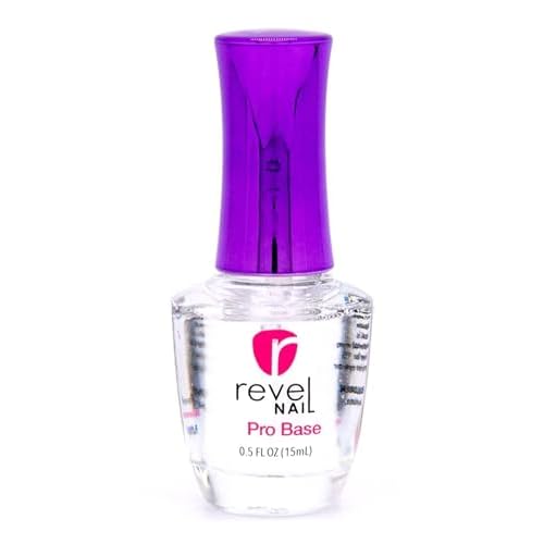 Revel Nail Dip Powder Pro Base Coat - Base Liquid for Dip Nails, Step 1 for Long-Lasting Dip Nail Color, Chip & Crack Resistant, No UV Lamp, DIY Manicure For Strong Healthy Nails, 0.5 oz