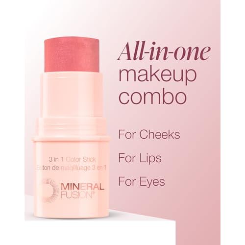 Mineral Fusion, Color Stick Rosette 3 In 1, 0.18 Ounce