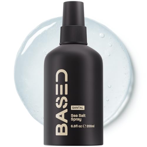 BASED Sea Salt Spray, Natural Finish Sea Salt Spray for Hair, Volumizes & Texturizes, Infused with Kelp & Vitamin B5, Light & Non-Greasy, Paraben, Sulfate, Phthalate Free, 6.8 oz (Pack of 1)