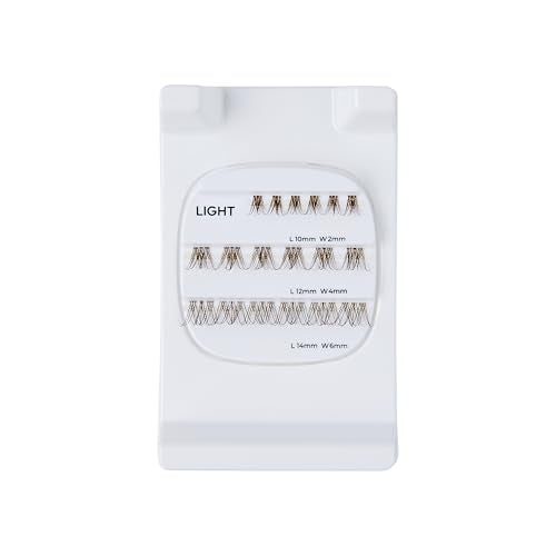 FALSCARA STUDIO Lash Extension Kit, Individual Lash Palette, 18 Stackable Lash Clusters, ¡®Dark Chocolate Light¡¯ False Eyelashes, Medium Volume, Length 10mm?14mm, Band Size 2mm-6mm