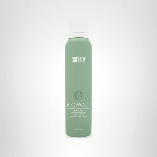 Surface Hair - Blowout Dry Oil Spray – Organic Ingredients for Women and Men, Heat-Resistant with Babassu Oil for Lightweight Conditioning for Longer Lasting Blowouts - 3.5 fl oz