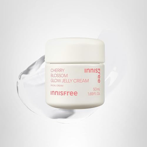 innisfree Cherry Blossom Glow Jelly Cream with Niacinamide, Korean Hydrating Moisturizer for Smooth, Radiant Skin
