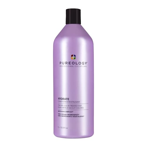 Pureology Hydrate Conditioner - For Dry or Color Treated Hair, Nourishing Conditioner to Restore Moisture and Seal in Hydration, Vegan