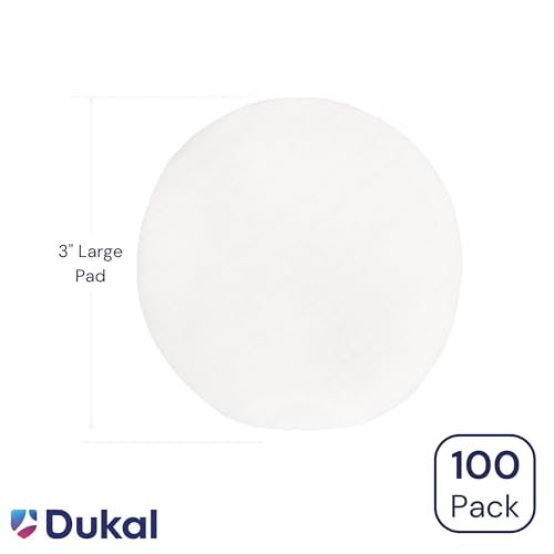 Dukal Reflections Large Cotton Rounds, 3" Spa Pads ? 100 Count (1 Pack) | Soft, Ideal for Skincare & Makeup Removal