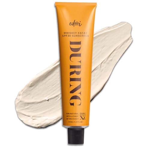 ed&i DURING Sunscreen Lotion for Body, SPF 30 Broad Spectrum Full Body Sun Screen w/UVA & UVB Protection, Moisturizing & Lightweight. Whiskey Cacao Scent ? 5.07 oz