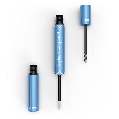 Prime Prometics PrimeBrow Complete ? 3-in-1 Eyebrow Care for Mature Women ? Eyebrow Mousse Tints, Magic Spoolie Brush Shapes, Eyebrow Growth Serum Fills Bald Spots (Deep Brown)