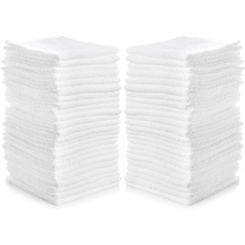 Simpli-Magic Cotton Washcloths White, 40 Pack, Size: 12¡±x12¡±