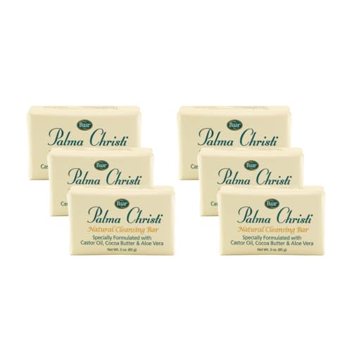 Palma Christi (Castor Oil) Natural Cleansing Bar Soap, 6 bar set