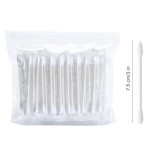 Cotton Swabs, Individually Wrapped Cotton Buds, 400 Count Biodegradable Cotton Tip Applicator Suitable for Ear, Beauty Care, Cleaning, Make-up£¨Round and Pointed Shape Cotton Heads£©