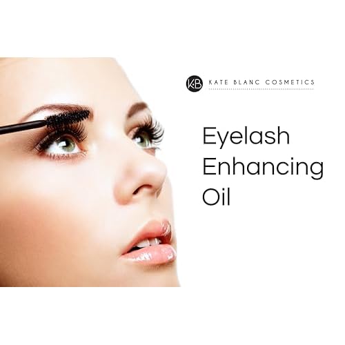 Kate Blanc Cosmetics Castor Oil Organic for Hair, Lashes, Face (2oz), 100% Pure, Cold Pressed, Hexane Free. Eyelash Serum for Thicker-Looking Eyelashes & Eyebrows