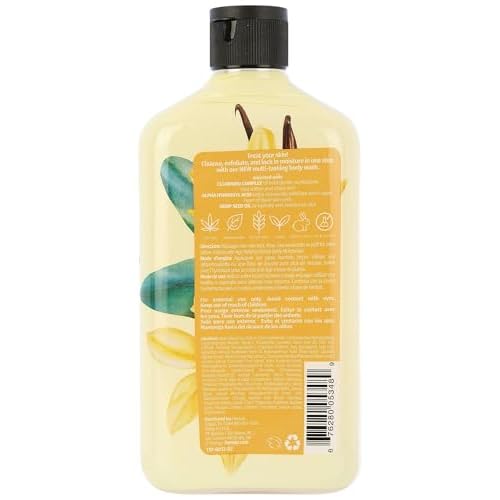Hempz Body Wash Age Defying - Vanilla & Musk - Hydrating for Sensitive Skin, Scented, Exfoliating with Shea Butter, Pure Hemp Seed Oil, and Algae for Sensitive Skin - 17 fl oz
