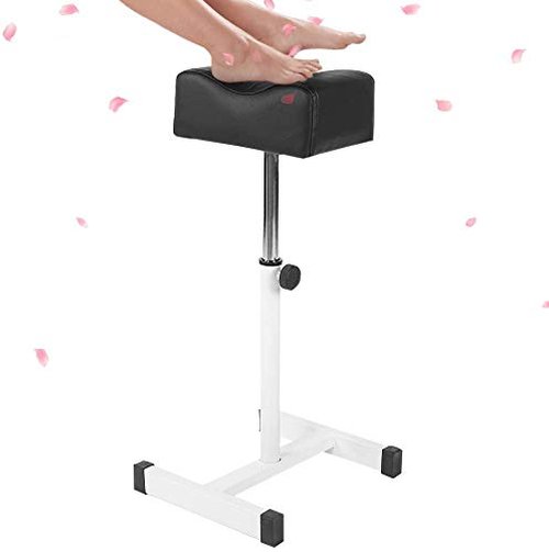 GOTOTOP Adjustable Pedicure Manicure Footrest Stool, Black, Portable Salon Leg Rest Equipment
