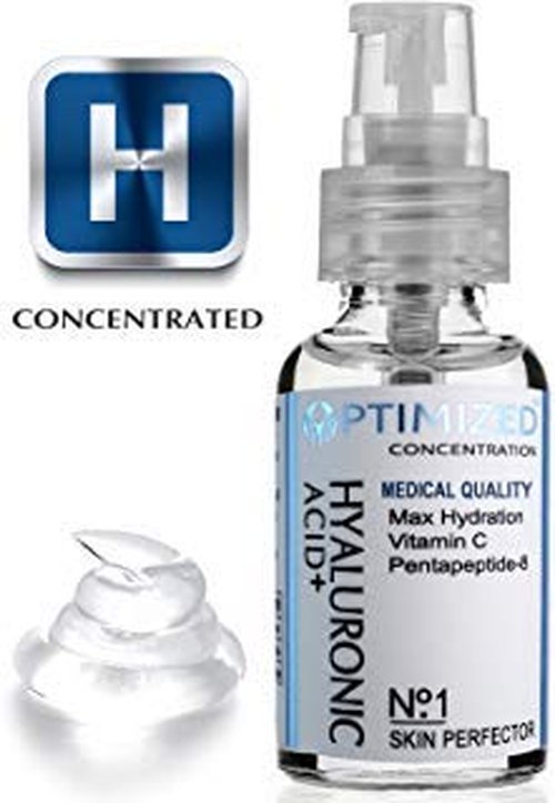 Optimized Vitamin C Serum with Hyaluronic Acid & Peptide - Outperforms All, Doctors Recommend for Anti-Aging
