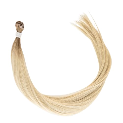 100% Real European Human Hair Keratin Bond Extensions 20" Rooted Blonde #10/20