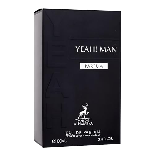 Maison Alhambra Yeah! Man Parfum for Men Eau de Parfum Spray, 3.4 Ounce / 100 ml