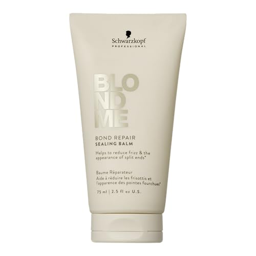 BlondMe Bond Repair Sealing Balm for Blonde Hair | Tame Split Ends & Reduce Frizz | Heat Protection | For Shiny, Smooth Blonde, Lightened, & Grey Hair, 2.5 Fl Oz