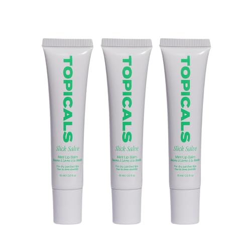 Topicals Slick Salve Mint Glossy Lip Balm | Soothes Discomfort, Strengthens Barrier and Provides Lasting Hydration & Relief | Vegan, Paraben-Free Formula with Hyaluronic Acid and Ceramides
