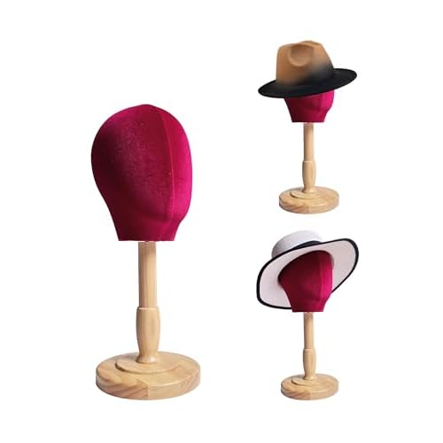 CHADWICK UnPinnable Mannequin Head With Stand 17Inch Height, 21.25 Inch Head circumference Velvet Wig Stand For Styling, Wig Head Stand With Mannequin Head, Hair Mannequin Head That Cannot Be Inserted