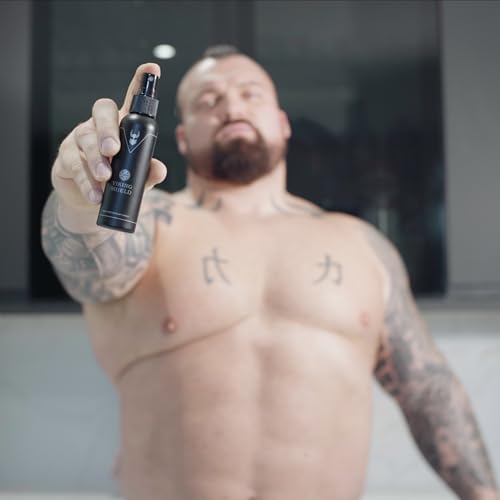 Beard & Hair Heat Protectant Spray - Viking Shield Beard Spray for Men, Protects Hair from Heat Damage of Straightener and Styling - Argan Oil Thermal Protector Spray - Protect Up To 450¨¬ F - 4 Fl Oz