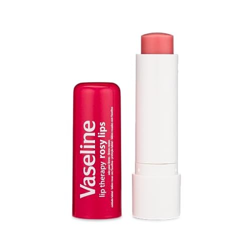 Vaseline Lip Therapy Care Rosy, Fast-Acting Nourishment, Ideal for Chapped, Dry, Cracked, or Damaged Lips, Lip Balm, 4-Pack, 0.16 Oz Each