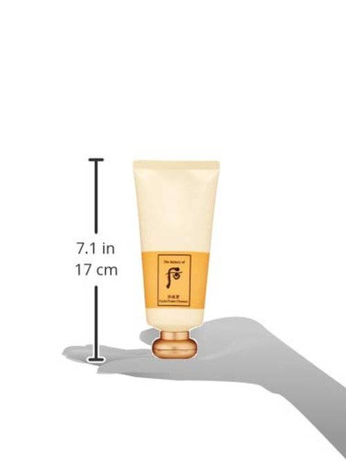 The History of Whoo Gongjinhyang Facial Foam Cleanser | Rich & Gentle Foaming Cleanser for Facial Grime & Makeup Removal | Fine & Abundant Foam Bubbles for Mild Cleansing Effect, 180ml