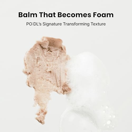 podl Vegan Balm to Foam Cleansing Cream | One Step Makeup Melting Cleansing Balm with Hydrating Foam | Gentle Formula for Sensitive Skin with No Irritation | No Residue & Non-Greasy | Korean Skincare
