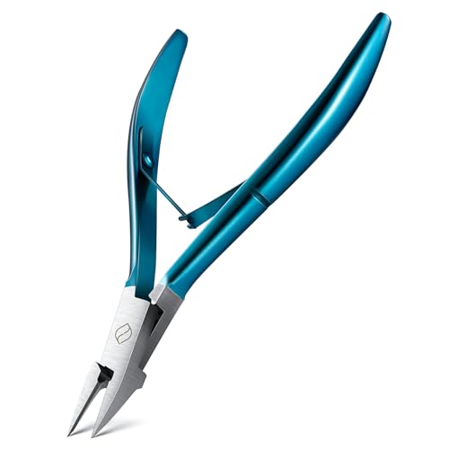 FERYES Ingrown Toenail Clippers Straight Blade Toe Nail Clippers for Thick Nails for Seniors, Stainless Steel Nail Clippers for Thick Toenails - Ultra-Slim 16mm Blade Fingernail Clippers