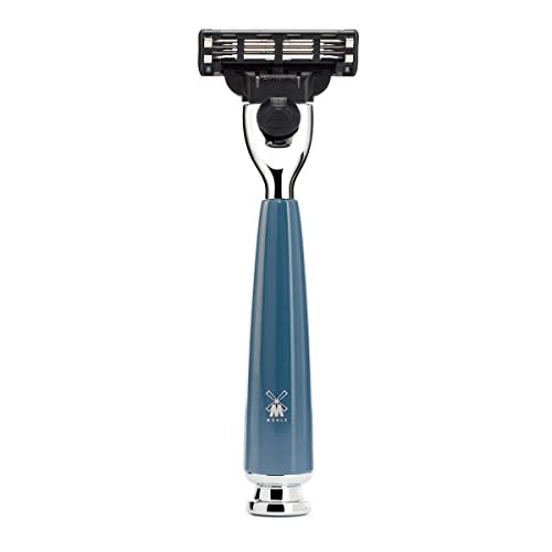 M?HLE RYTMO 3-Piece Pure Badger 3-Blade Razor Modern Luxury Wet Shaving Set - Perfect for Every Day Use, Barbershop Quality Close Smooth Shave