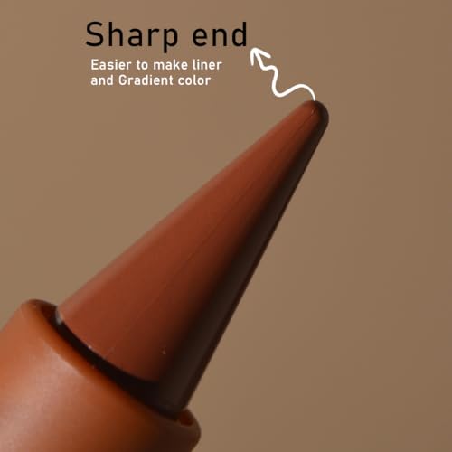 2-in-1 Gradient Lip Liner and Lipstick Lip Combo Set - Achieve Flawless Contour and Gradual Ombre Effect with Easy-to-Use Crayon Form and Cone Tip (06# Coffee Bean, 1 Count (Pack of 1))