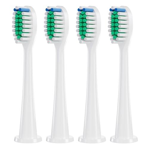 Replacement Toothbrush Heads for Philips Sonicare, Electric Toothbrush Head C1 Compatible with 1100/4100/5100/5300/6100/7500/9300 and More Click-on Handles, 4 Pack