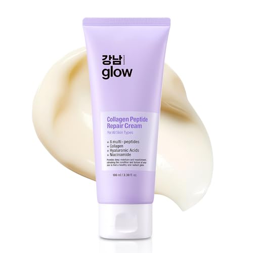 Collagen Peptide Repair Cream - Face Moisturizer with Collagen Peptides and Niacinamide, Day and Night Cream with Retinol, Korean Skin Care (3.38 fl.oz / 100ml)